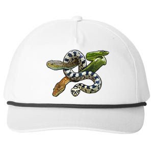 Snakes Snake Species Herpetology Snapback Five-Panel Rope Hat