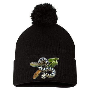 Snakes Snake Species Herpetology Pom Pom 12in Knit Beanie