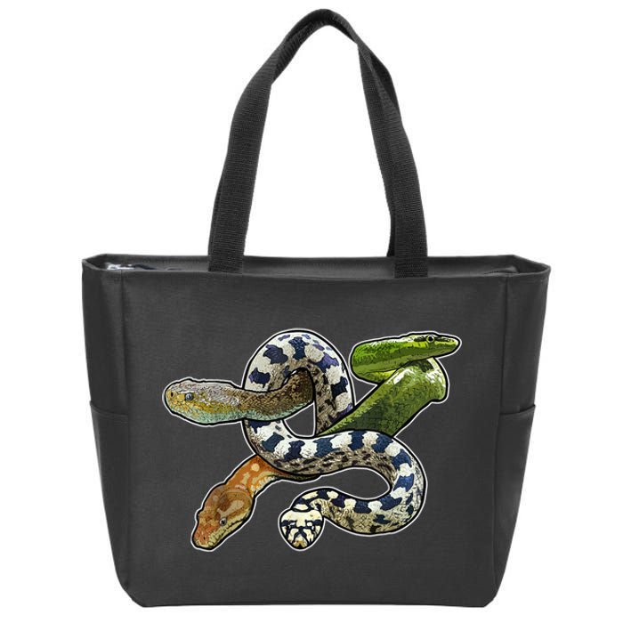 Snakes Snake Species Herpetology Zip Tote Bag