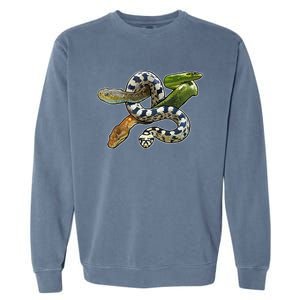 Snakes Snake Species Herpetology Garment-Dyed Sweatshirt