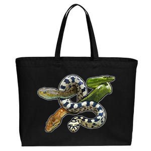 Snakes Snake Species Herpetology Cotton Canvas Jumbo Tote