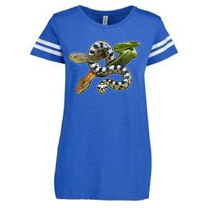 Snakes Snake Species Herpetology Enza Ladies Jersey Football T-Shirt