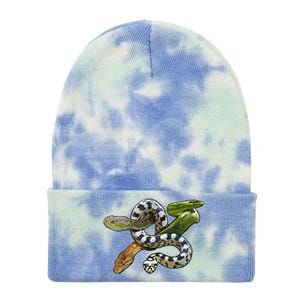 Snakes Snake Species Herpetology Tie Dye 12in Knit Beanie