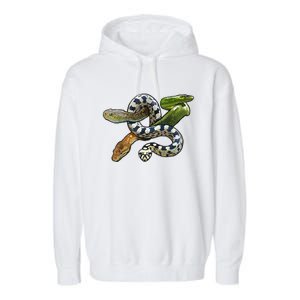 Snakes Snake Species Herpetology Garment-Dyed Fleece Hoodie