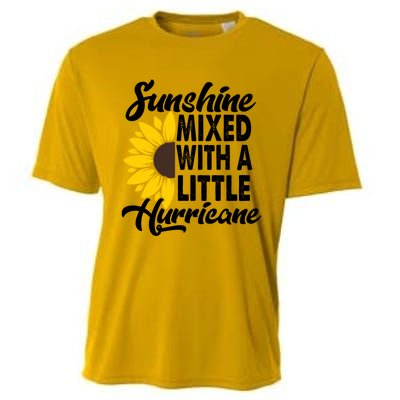 Sunflower She's Sunshine Mixed With A Little Hurricane Cute Gift Cooling Performance Crew T-Shirt