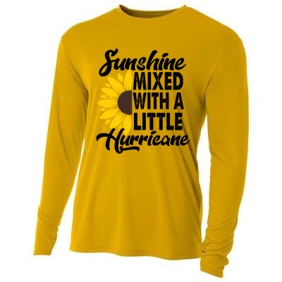 Sunflower She's Sunshine Mixed With A Little Hurricane Cute Gift Cooling Performance Long Sleeve Crew