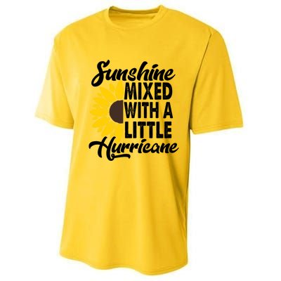 Sunflower She's Sunshine Mixed With A Little Hurricane Cute Gift Performance Sprint T-Shirt