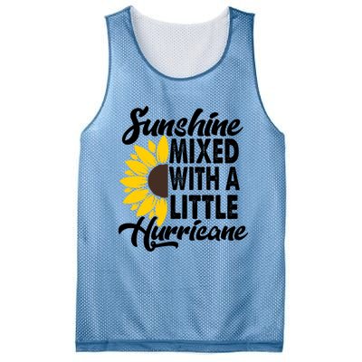 Sunflower She's Sunshine Mixed With A Little Hurricane Cute Gift Mesh Reversible Basketball Jersey Tank