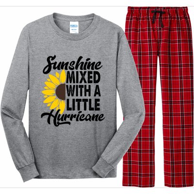 Sunflower She's Sunshine Mixed With A Little Hurricane Cute Gift Long Sleeve Pajama Set