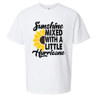 Sunflower She's Sunshine Mixed With A Little Hurricane Cute Gift Sueded Cloud Jersey T-Shirt