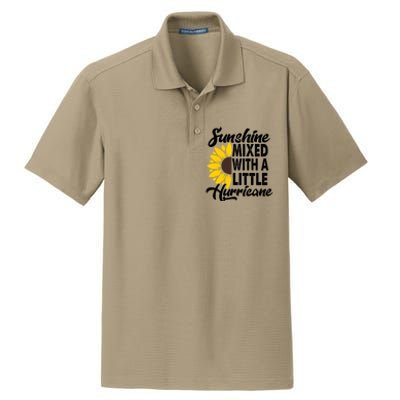 Sunflower She's Sunshine Mixed With A Little Hurricane Cute Gift Dry Zone Grid Polo