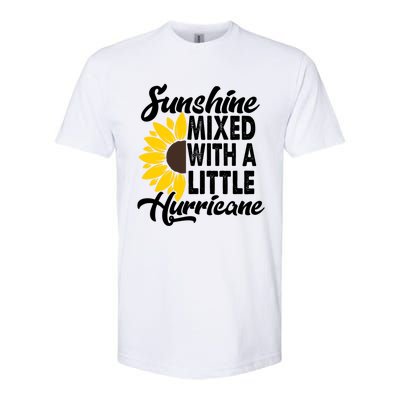 Sunflower She's Sunshine Mixed With A Little Hurricane Cute Gift Softstyle CVC T-Shirt