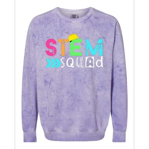 STEM Squad Science Technology Engineering Math Teacher Gift Colorblast Crewneck Sweatshirt