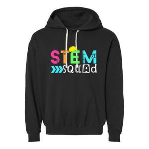 STEM Squad Science Technology Engineering Math Teacher Gift Garment-Dyed Fleece Hoodie