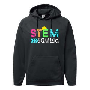 STEM Squad Science Technology Engineering Math Teacher Gift Performance Fleece Hoodie