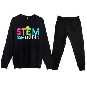 STEM Squad Science Technology Engineering Math Teacher Gift Premium Crewneck Sweatsuit Set