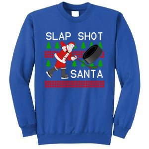 Slap Shot Santa Hockey Christmas Gift Office Christmas Party Meaningful Gift Sweatshirt