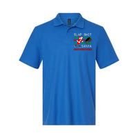 Slap Shot Santa Hockey Christmas Gift Office Christmas Party Meaningful Gift Softstyle Adult Sport Polo