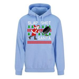 Slap Shot Santa Hockey Christmas Gift Office Christmas Party Meaningful Gift Unisex Surf Hoodie