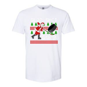 Slap Shot Santa Hockey Christmas Gift Office Christmas Party Meaningful Gift Softstyle CVC T-Shirt