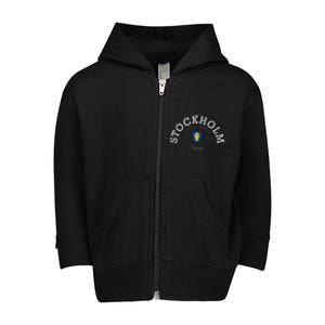 Stockholm Sweden Stockholm Vacation Stockholm Toddler Zip Fleece Hoodie