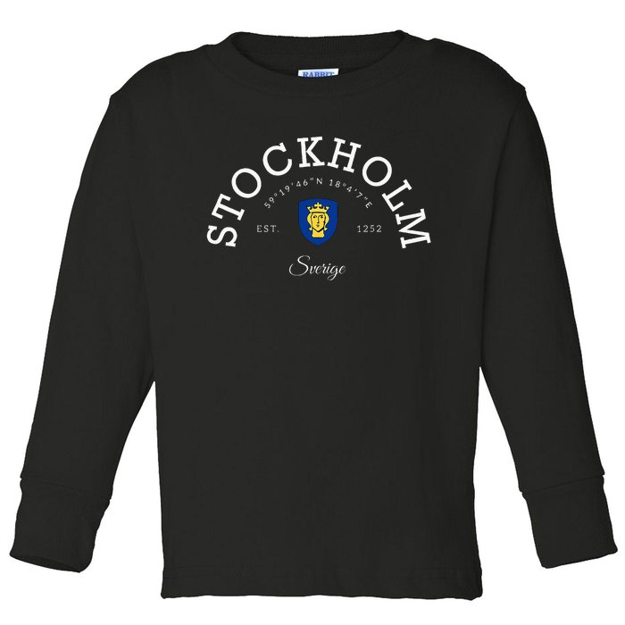 Stockholm Sweden Stockholm Vacation Stockholm Toddler Long Sleeve Shirt