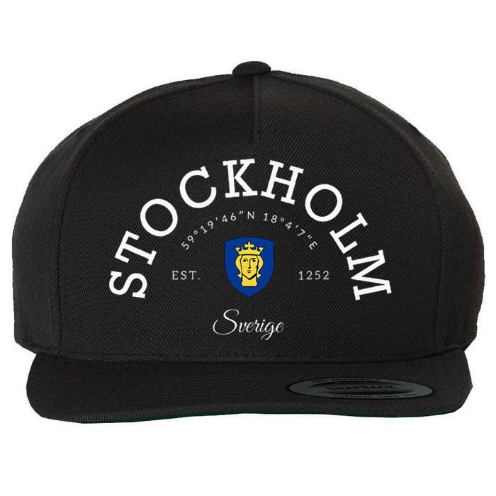 Stockholm Sweden Stockholm Vacation Stockholm Wool Snapback Cap