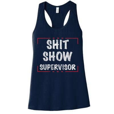 Shit Show Supervisor, Funny Dad Mom Boss Teacher Present Womens Tank Top