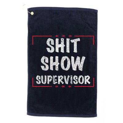 Shit Show Supervisor, Funny Dad Mom Boss Teacher Present Golf Towel