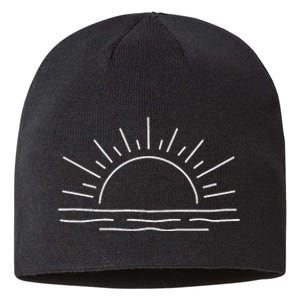 Sunrise Sea Summer Vacation Sunshine Sustainable Beanie