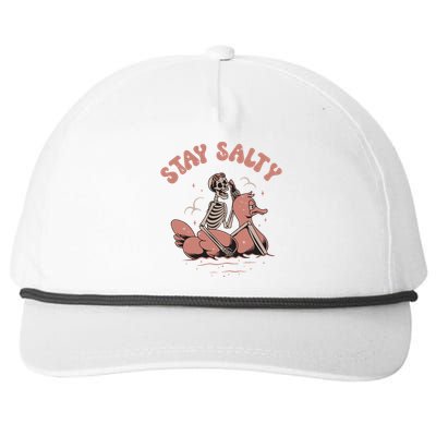 Stay Salty Summer Beach Tee Ocean Snapback Five-Panel Rope Hat