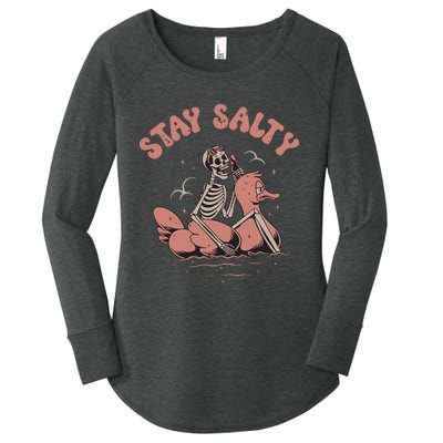 Stay Salty Summer Beach Tee Ocean Women's Perfect Tri Tunic Long Sleeve Shirt