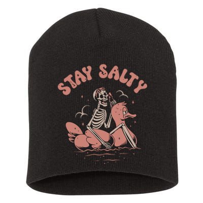 Stay Salty Summer Beach Tee Ocean Short Acrylic Beanie