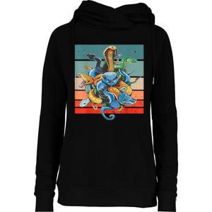 Snake Species Womens Funnel Neck Pullover Hood