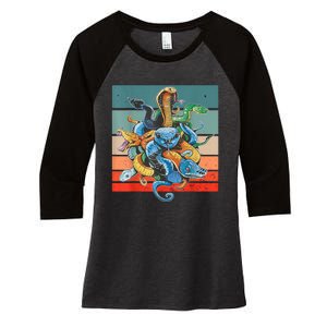 Snake Species Women's Tri-Blend 3/4-Sleeve Raglan Shirt