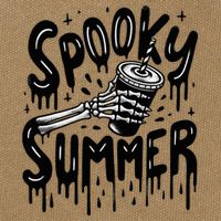 Summerween Spooky Summer Skeleton With Iced Coffee Cotton Canvas Backpack