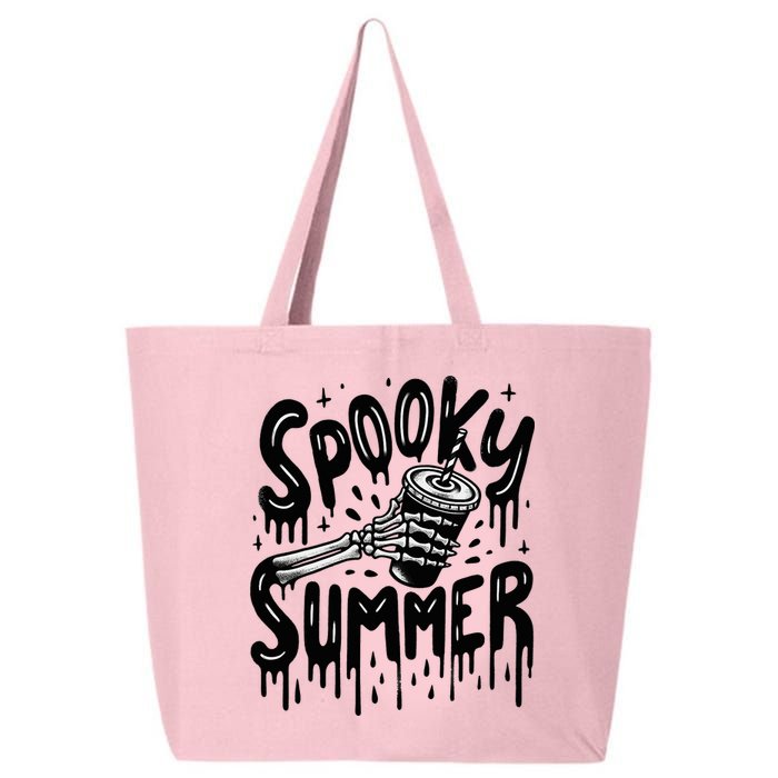 Summerween Spooky Summer Skeleton With Iced Coffee 25L Jumbo Tote