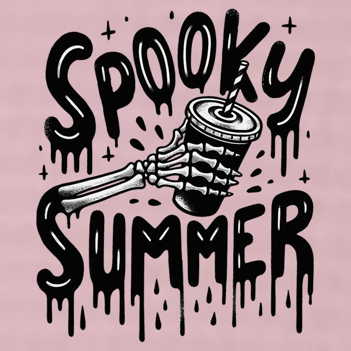 Summerween Spooky Summer Skeleton With Iced Coffee 25L Jumbo Tote