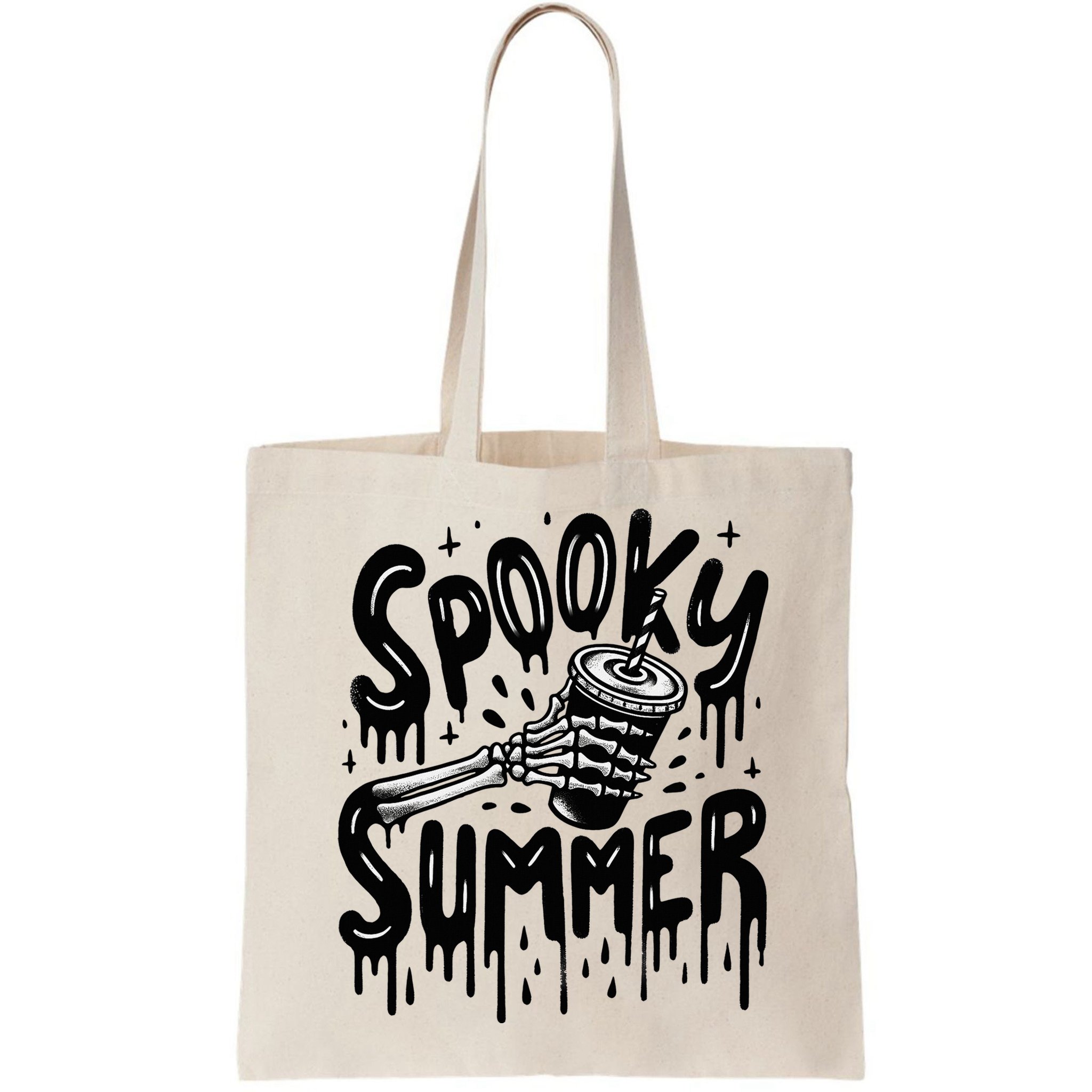 Summerween Spooky Summer Skeleton With Iced Coffee Bag