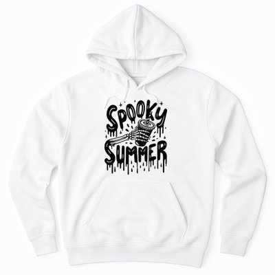 Summerween Spooky Summer Skeleton With Iced Coffee Hoodie