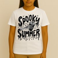 Summerween Spooky Summer Skeleton With Iced Coffee T-Shirt