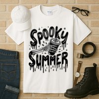 Summerween Spooky Summer Skeleton With Iced Coffee Tall T-Shirt
