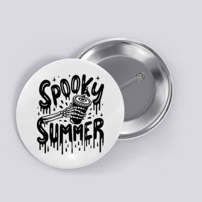 Summerween Spooky Summer Skeleton With Iced Coffee Button