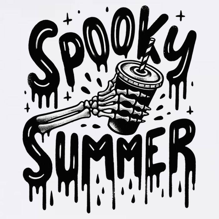 Summerween Spooky Summer Skeleton With Iced Coffee Toddler T-Shirt