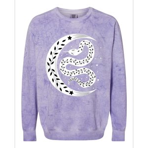 Snake Stars Sky Half Moon Herpetologist Reptile Lover Colorblast Crewneck Sweatshirt