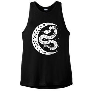 Snake Stars Sky Half Moon Herpetologist Reptile Lover Ladies PosiCharge Tri-Blend Wicking Tank