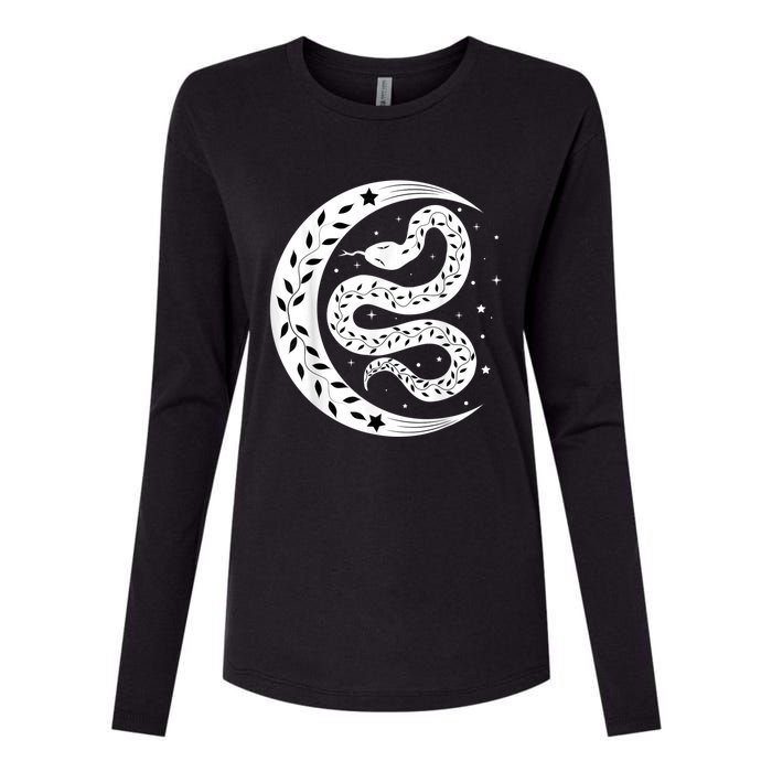 Snake Stars Sky Half Moon Herpetologist Reptile Lover Womens Cotton Relaxed Long Sleeve T-Shirt