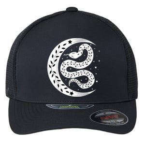 Snake Stars Sky Half Moon Herpetologist Reptile Lover Flexfit Unipanel Trucker Cap