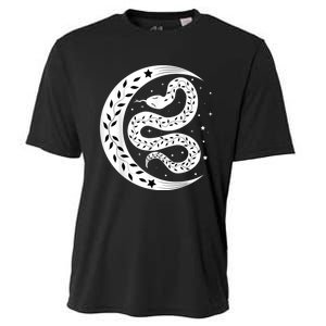 Snake Stars Sky Half Moon Herpetologist Reptile Lover Cooling Performance Crew T-Shirt