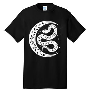 Snake Stars Sky Half Moon Herpetologist Reptile Lover Tall T-Shirt